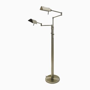 2-Arm Swing Twin Reading Floor Lamp from Holtkotter Leuchten, 1980s