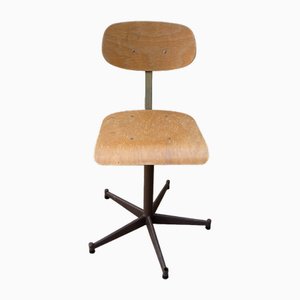 Chaise Pivotante d'Architecte Industrielle Vintage, 1950