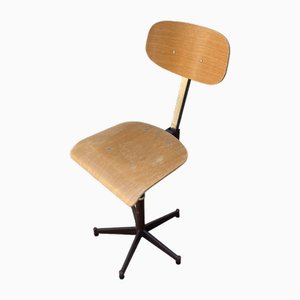 Sedia girevole regolabile da architetto industriale, 1950