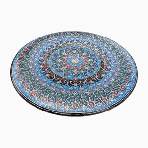 Handmade Flower Design Coper Tray or Wall Plate
