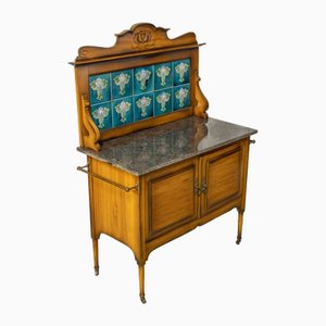 Edwardianischer Waschtisch mit Marmorplatte, 1890er