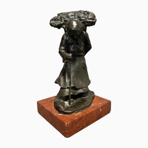 After Louis Henri Nicot, Skulptur einer Frau, 1920er, Bronze