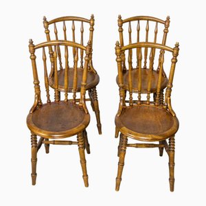 Esszimmerstühle aus Bugholz, 1890er, 4 . Set