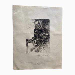 Lovis Corinth, Actor Florian Geyer, 1924, Hand-Signed Engraving