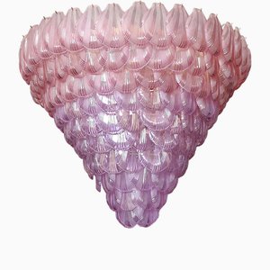 Bernsteinfarbener Kronleuchter aus Muranoglas, 1950er