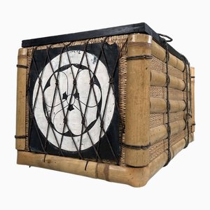 Large Japanese Bamboo Basket, 1920s