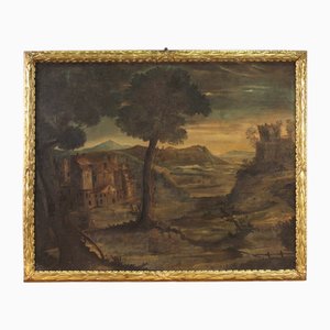 Artista italiano, Paesaggio, 1750, Olio su tela, In cornice