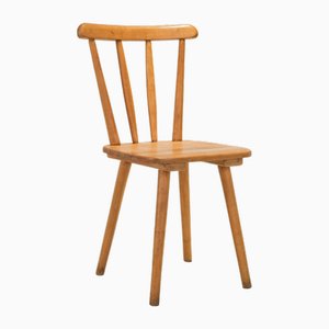 Sedia con rotelle in faggio di Adolf Schneck per Thonet, 1942