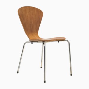 Stacking Chairs in Plywood, 1960, Set of 6