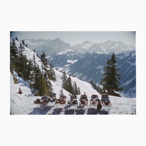 Slim Aarons, Lounging in Gstaad, Estate Stamped Impression photo