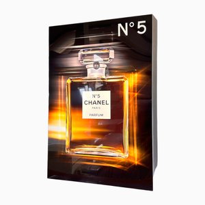 No. 5. Acrylic Glass Advertisement Display with Lights from Coco Chanel, 1980s