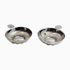 Meursault Tastevins in Silvered Metal, 1960s, Set of 2