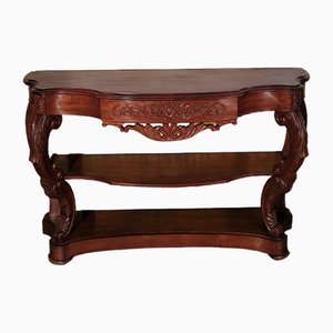 Restoration Period Console in Mahogany, 19th Century