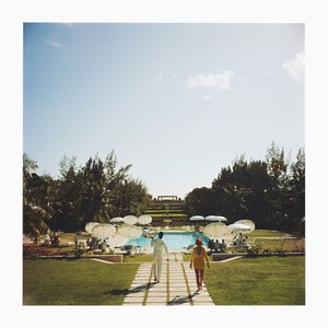 Slim Aarons, Dining in the Bahamas, Estate Stamped Photographic Print