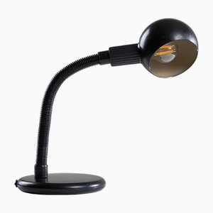 Matte Black Table Lamp with Spherical Hood