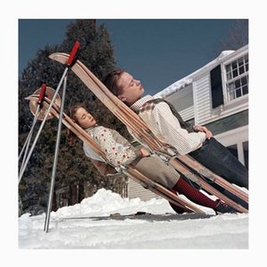 Slim Aarons, New England Skiing, New Hampshire, Estate Stamped Photographic Print