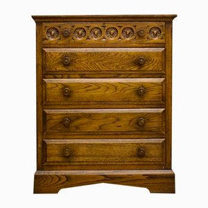 Commode à Tiroirs Vintage en Chêne