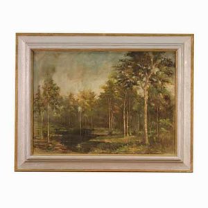 Artista italiano, Escena de paisaje, 1939, óleo a bordo, enmarcado