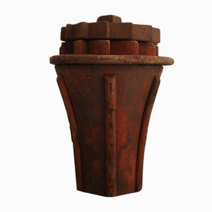 Early 20th Century Wooden Casting Pattern Object with Original Patina, 1890s