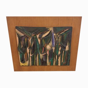 Wall Sculpture in Iron Painted with Informal Motifs, 1960s-1970s