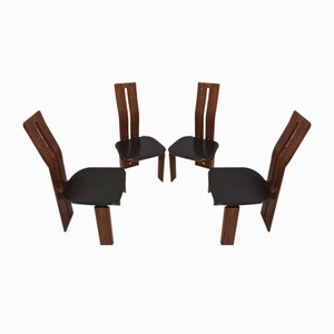 High Back Model Chairs by Mario Marenco for Mobilgirgi, 1960s, Set of 4