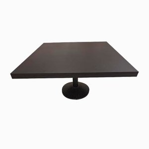 Tavolo da pranzo modello Quadritondo in laminato Zanotta scuro, anni '70