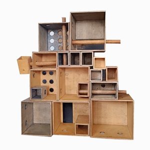 Scatole da gioco Montessori di Gerrit Rietveld, anni '40, set di 12