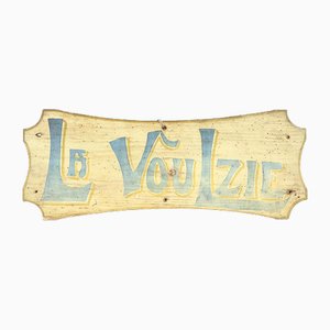 Wooden La Voulzie Sign