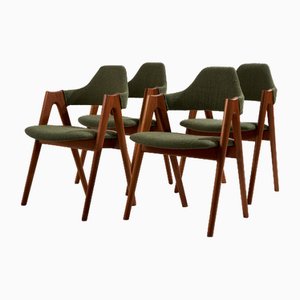 Compass Teak Dining Chair by Kai Kristiansen for Sva Møbler, 1960s, Set of 4