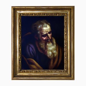 Ciro De Rosa, Head of Philosopher, Oil on Canvas, 1990s, Framed