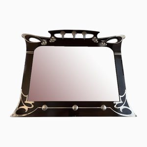 Art Nouveau / Art Deco Mirror with Metal Details, 1920s