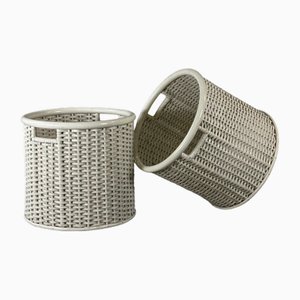 Vasenhalter aus Korbgeflecht von Gervasoni, 1970er, 2er Set