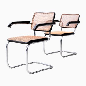 Sillas Bauhaus modelo B64 de Marcel Breuer para Thonet, 1930. Juego de 2