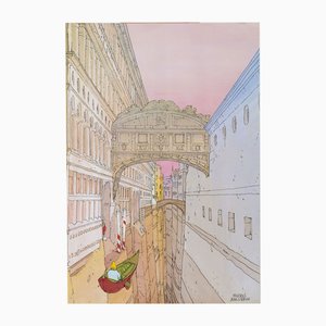Poster Venezia celeste: Il ponte dei sospiri di Moebius (Jean Giraud), anni '80