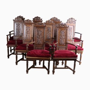 Renaissance Style Armchairs, Set of 12