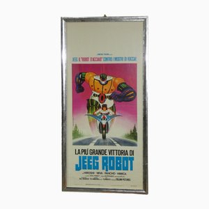 Affiche Originale Première Édition Anime Jeeg Robot par Mario Piovano pour Studio Paradiso, Italie, 1979