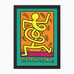 Póster del Festival de Jazz de Montreux en verde de Keith Haring, 1983