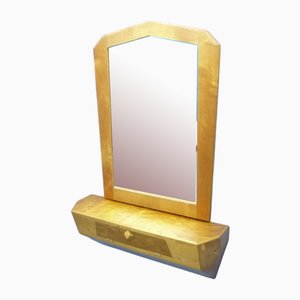 Anthroposophical Birch Wall Console & Mirror by Siegfried Pütz, 1920s, Set of 2