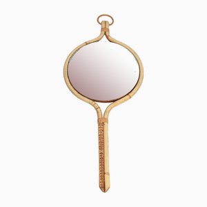 Rattan Mirror in the style of Louis Sognot, France, 1950