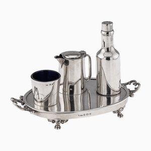20. Jh. Englisches Neuartiges Gewürzset aus Silber von WH Haseler, 1929, 4er Set