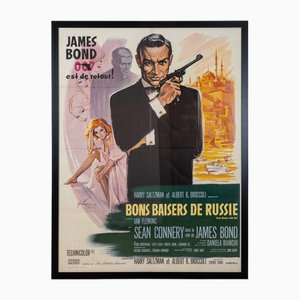Póster original de James Bond en francés de Rusia con amor, 1964