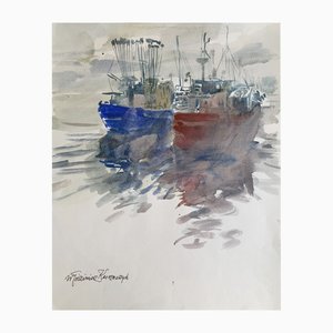 Włodzimierz Karczmarzyk, Naval Units, 1995, Watercolor