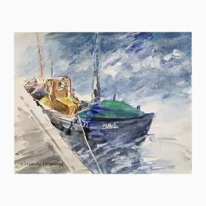 Włodzimierz Karczmarzyk, A Naval Unit, 2010, Watercolor