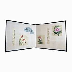 Decorative Japanese Folding Screen, 1980s