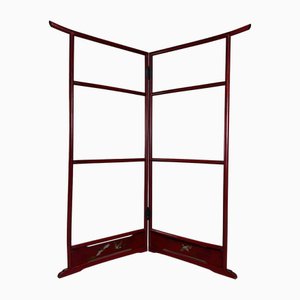 Appendiabiti antico giapponese per kimono con gru laccata