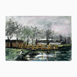 Magdalena Spasowicz, Untitled (Landscape), Oil & Acrylic on Cardboard, 2007