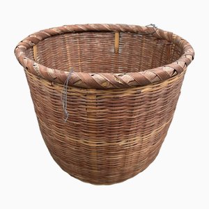 Panier de Rangement Okimono Kago Traditionnel en Bambou, Japon, 1940s