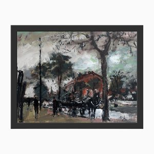 Magdalena Spasowicz, Landscape, Oil & Acrylic on Cardboard, 2007