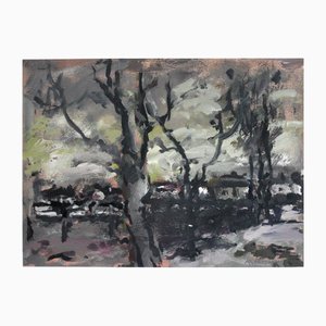 Magdalena Spasowicz, Cloudy Day, Oil & Acrylic on Cardboard