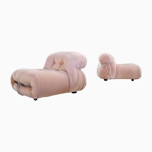 Frühe Soriana Sessel von Afra & Tobia Scarpa für Cassina, Italien, 1970er, 2er Set